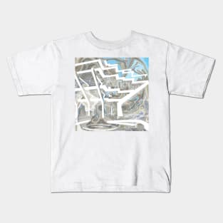 geisel library art architecture vector glitch collage Kids T-Shirt